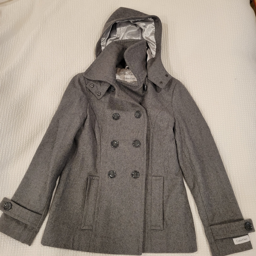 Calvin Klein Grey Pea Coat